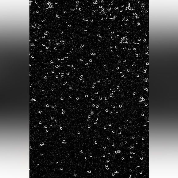 Zara Black Sequin Mini party Skirt mid waist Slit hem ZW Collection size S NWT - Picture 10 of 16